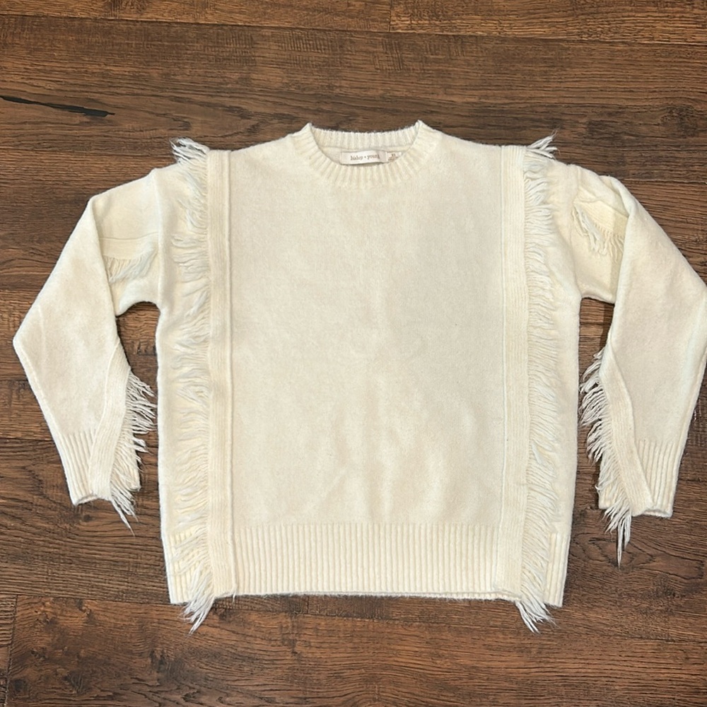 Bishop + Young soft white sweater XS.